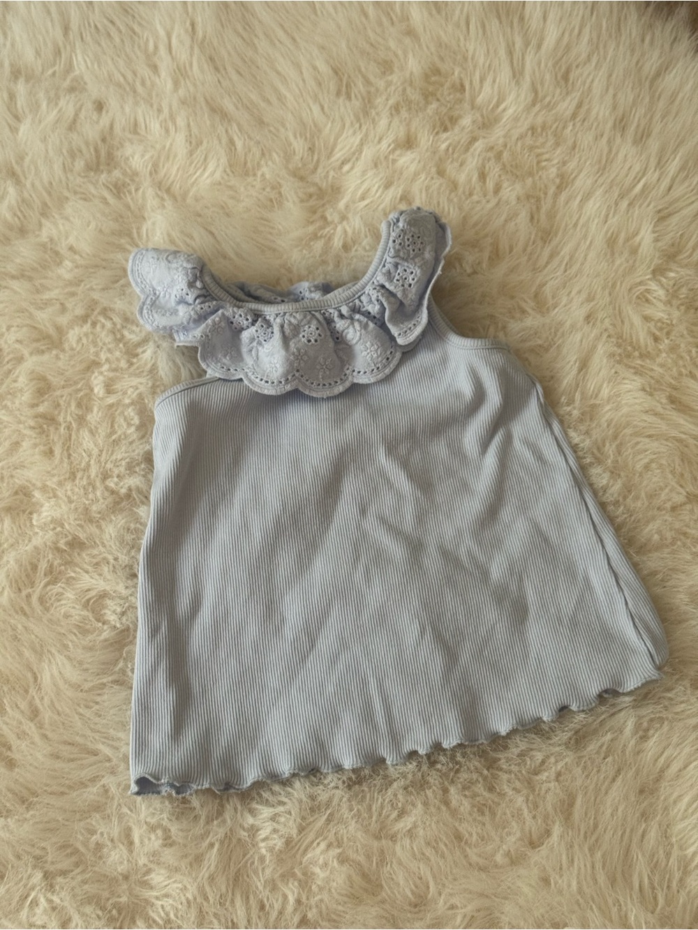 Zara Lace Detailed Ruffle Collar Toddler Girl Top